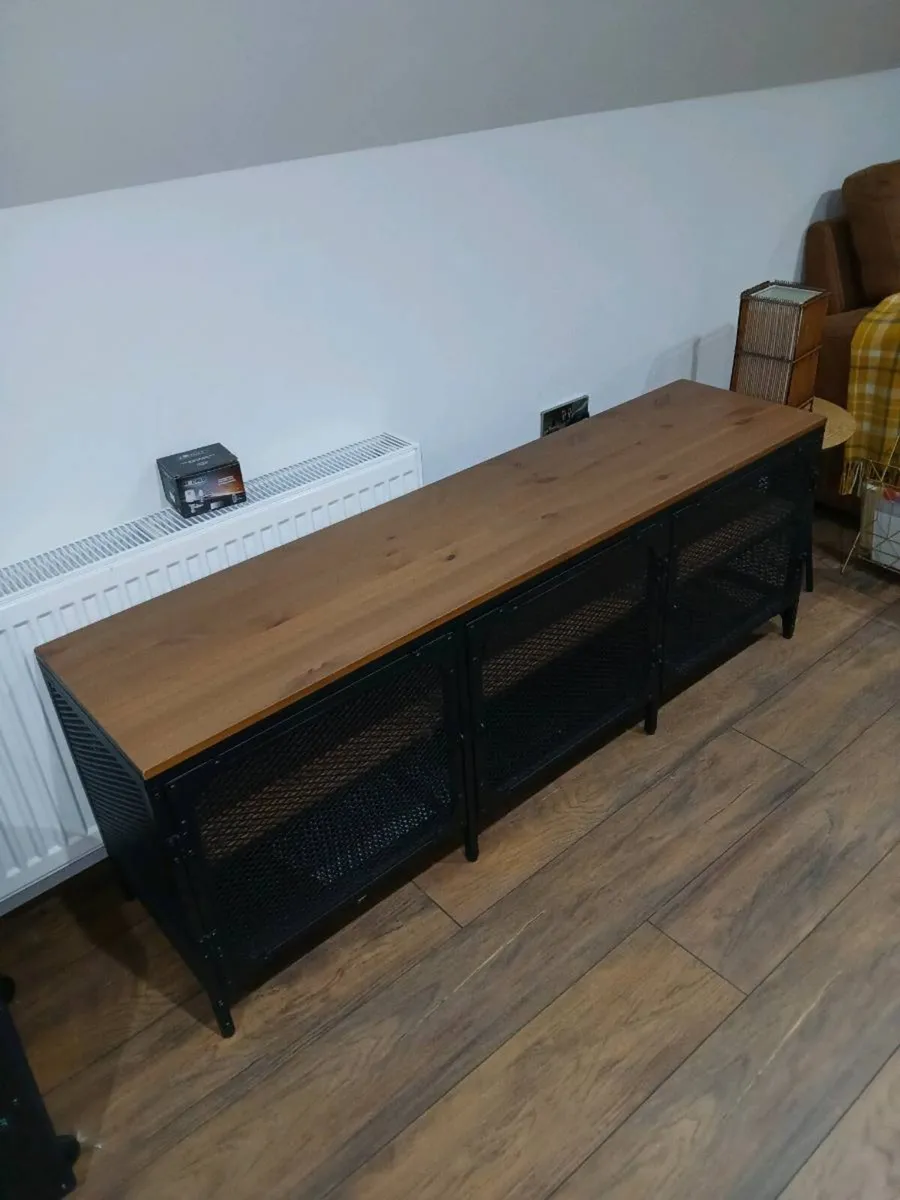 Ikea Fjallbo TV bench, black, 150x36x54 cm - Image 2
