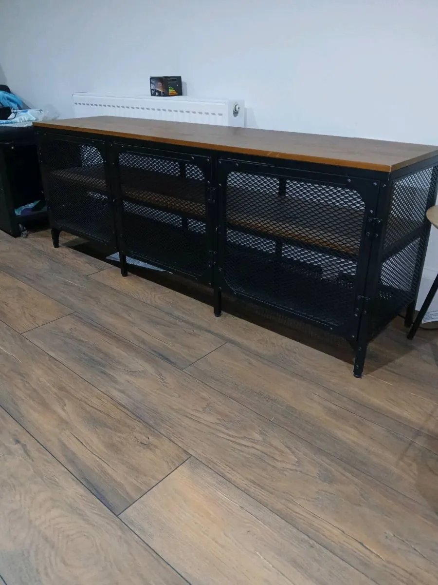 Ikea Fjallbo TV bench, black, 150x36x54 cm - Image 3