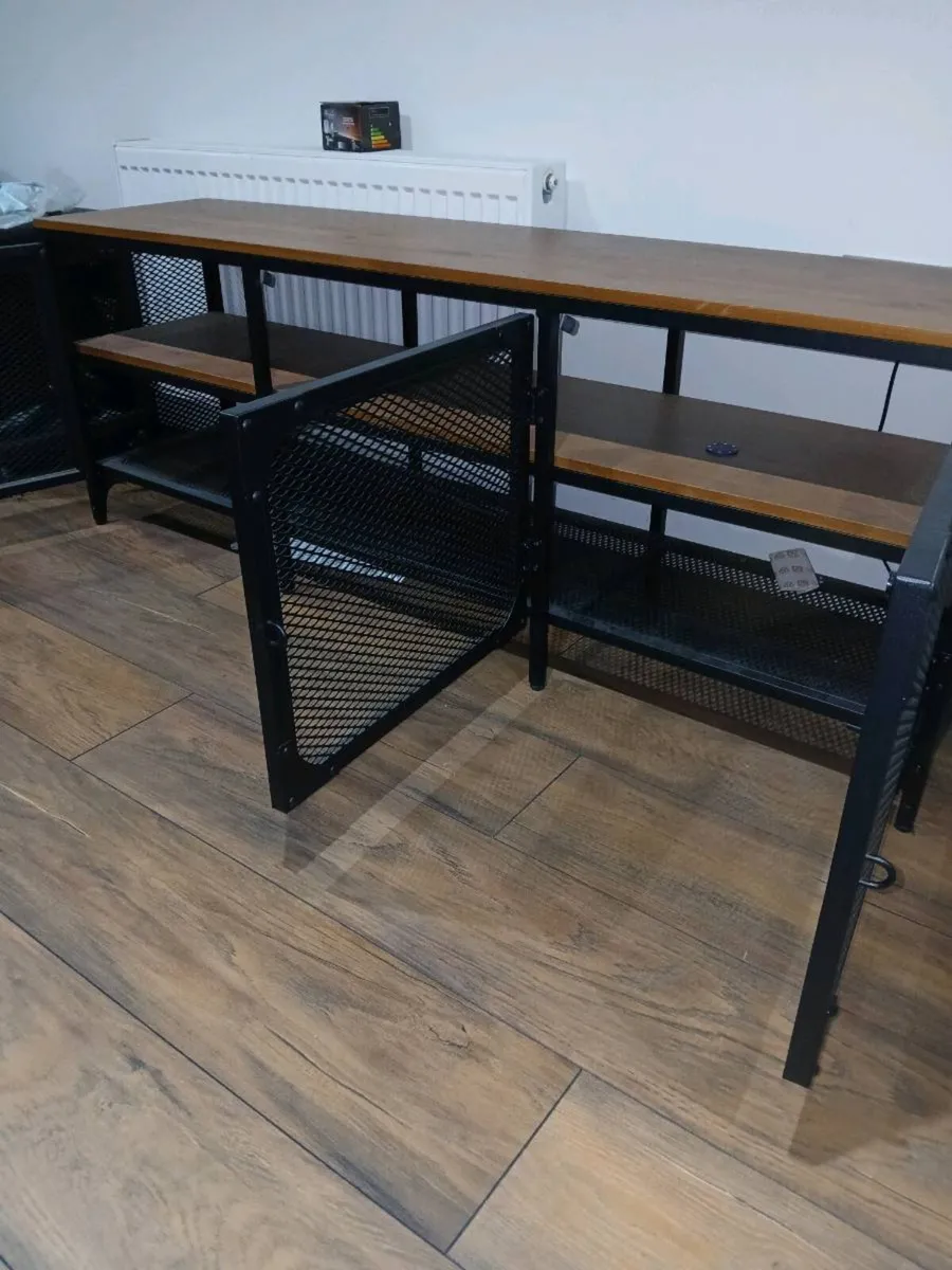 Ikea Fjallbo TV bench, black, 150x36x54 cm - Image 4