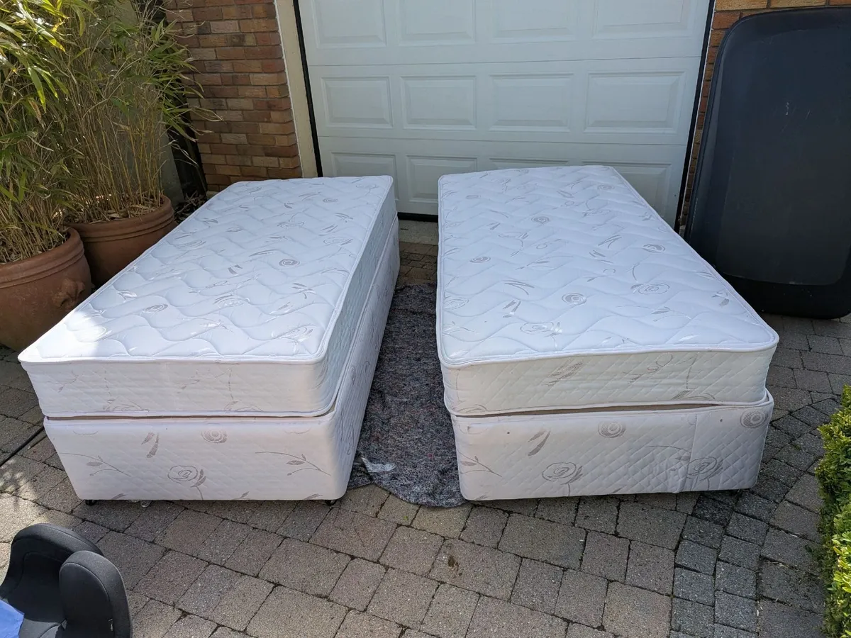 2 Matching Single Divan Beds – Excellent Condition - Image 1