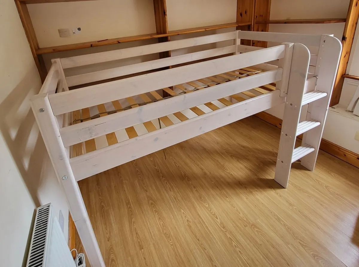 Flexa High Bed 120 cm with Safety Rail and Ladder - Image 3