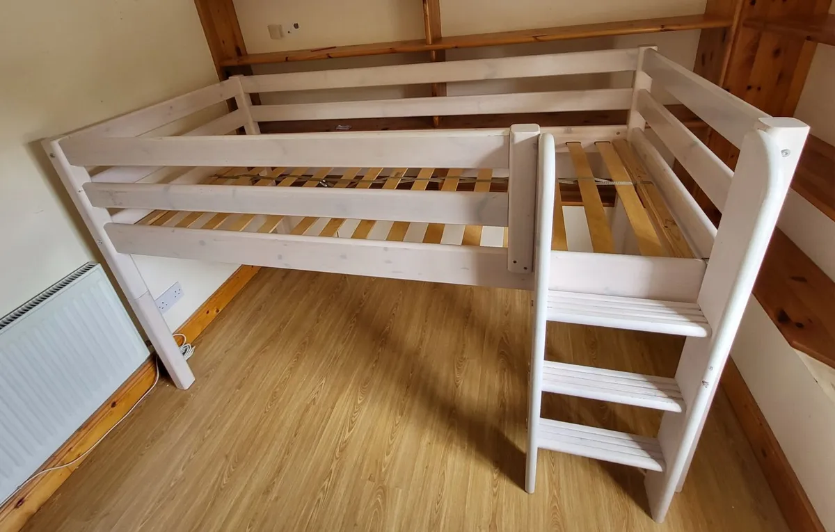 Flexa High Bed 120 cm with Safety Rail and Ladder - Image 4