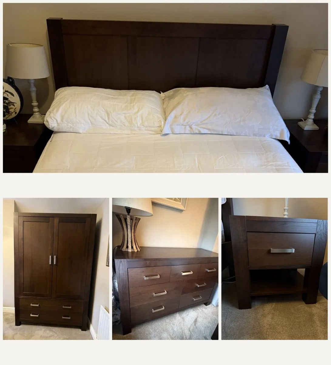 STUNNING LUXOR WALNUT BEDROOM SUITE - COMPLETE SET - Image 1