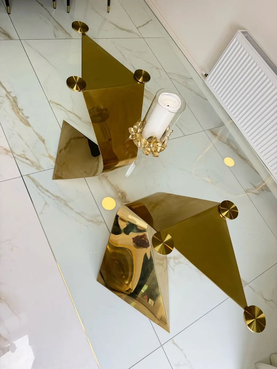 Kare Table Gloria Gold 200x100cm - Image 3