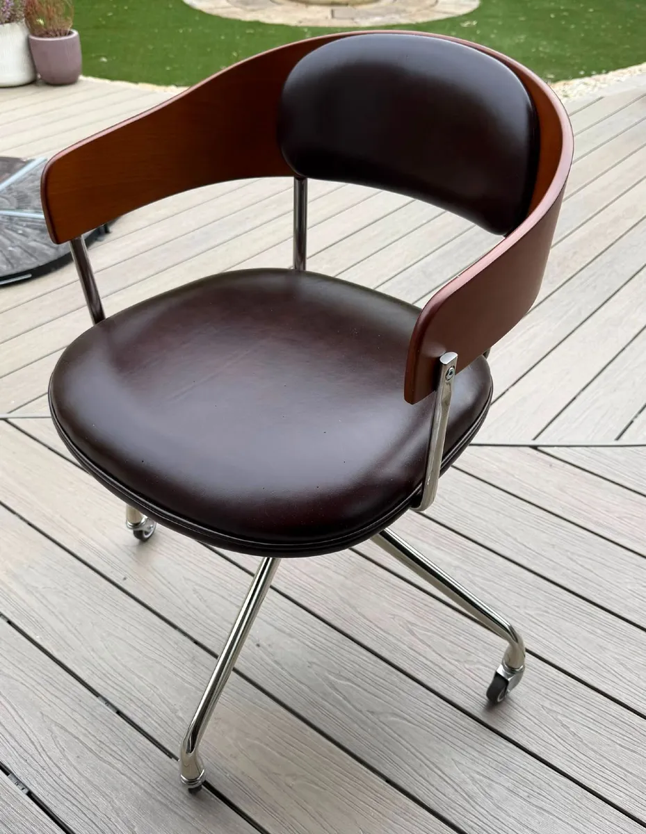 ZARA LEATHER OFFICE CHAIR - NEW WITH TAG STILL ATT - Image 1