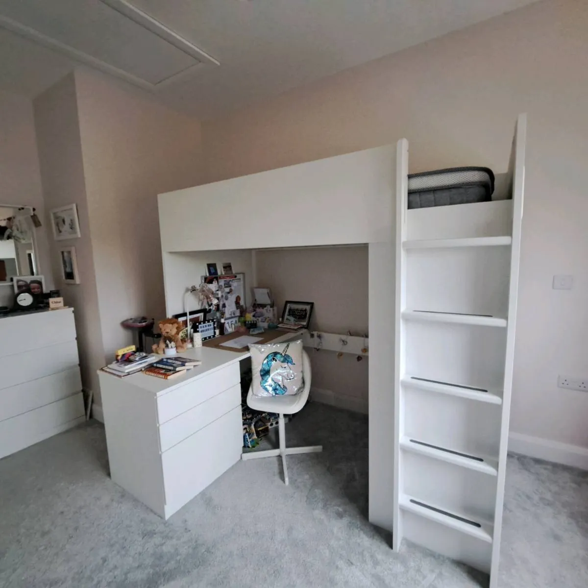 Loft Bed (Ikea SMASTAD) (Incl. Mattress) - Image 1