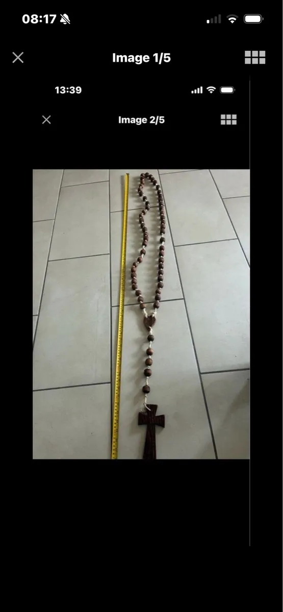 Giant Size Timber Rosary Beads - Image 1