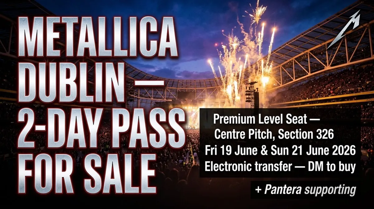 Metallica Dublin - 2 Day Pass (6/19 - 6/21) - Image 2