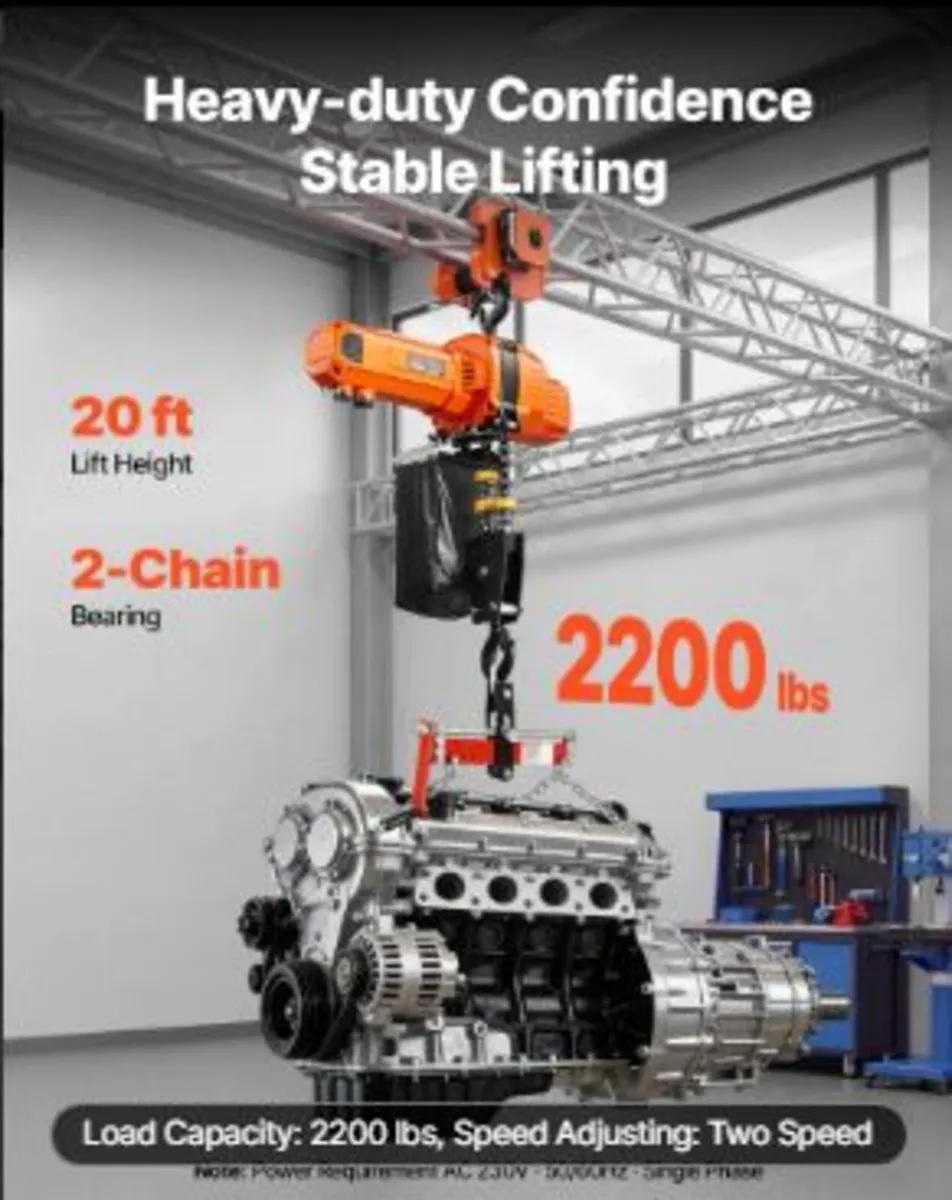 1000 kg Electric Chain Hoist - Image 2