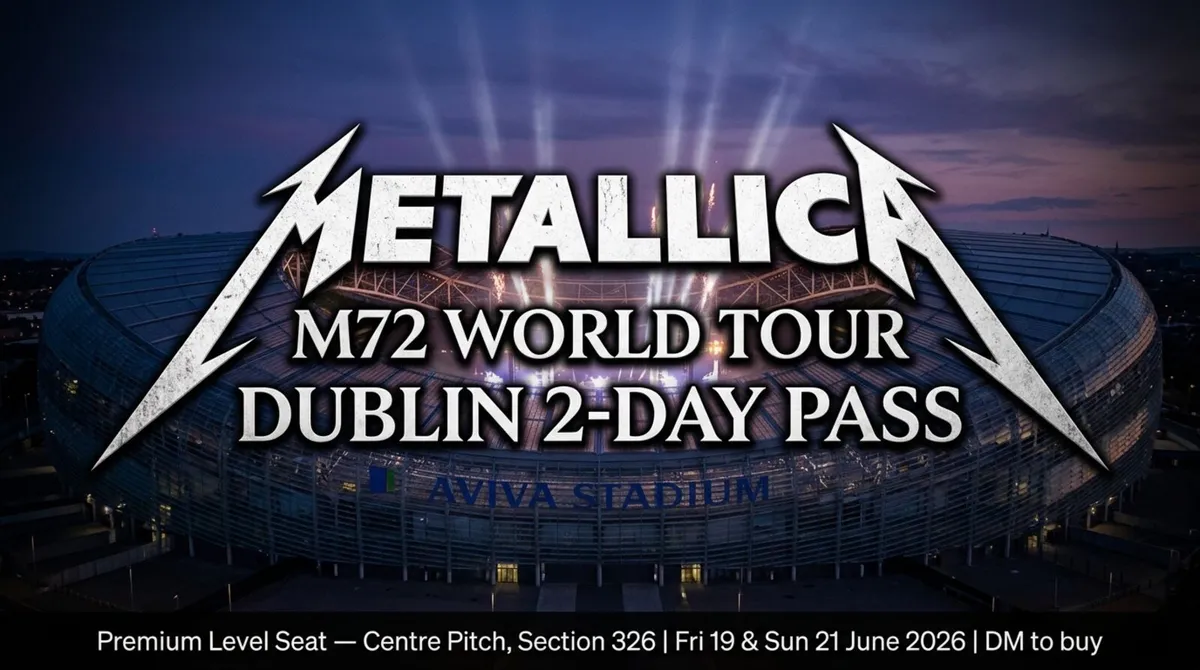Metallica Dublin - 2 Day Pass (6/19 - 6/21) - Image 1