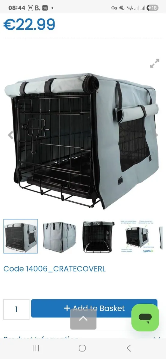New dog crate large and cover - Image 2