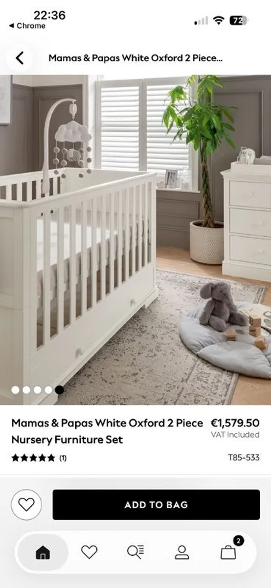 nursery cot/toddler bed & rocking chair - Image 3