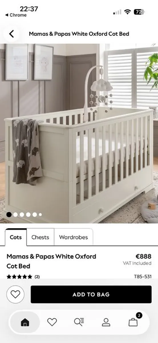 nursery cot/toddler bed & rocking chair - Image 4