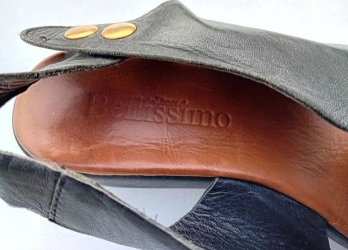 Ladies Leather Italian Sandals - Image 3