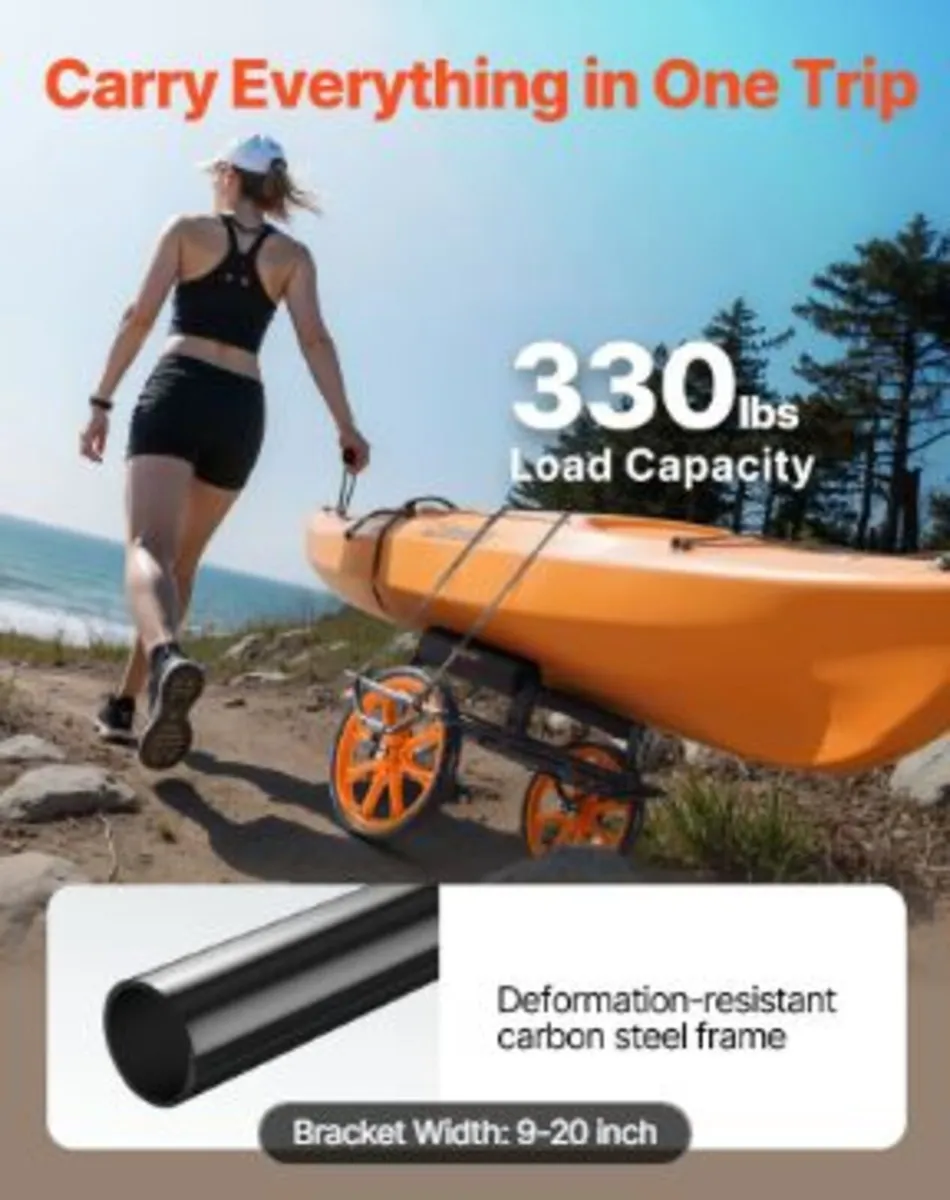 Kayak Cart, 149.7 kg Load Capacity - Image 2
