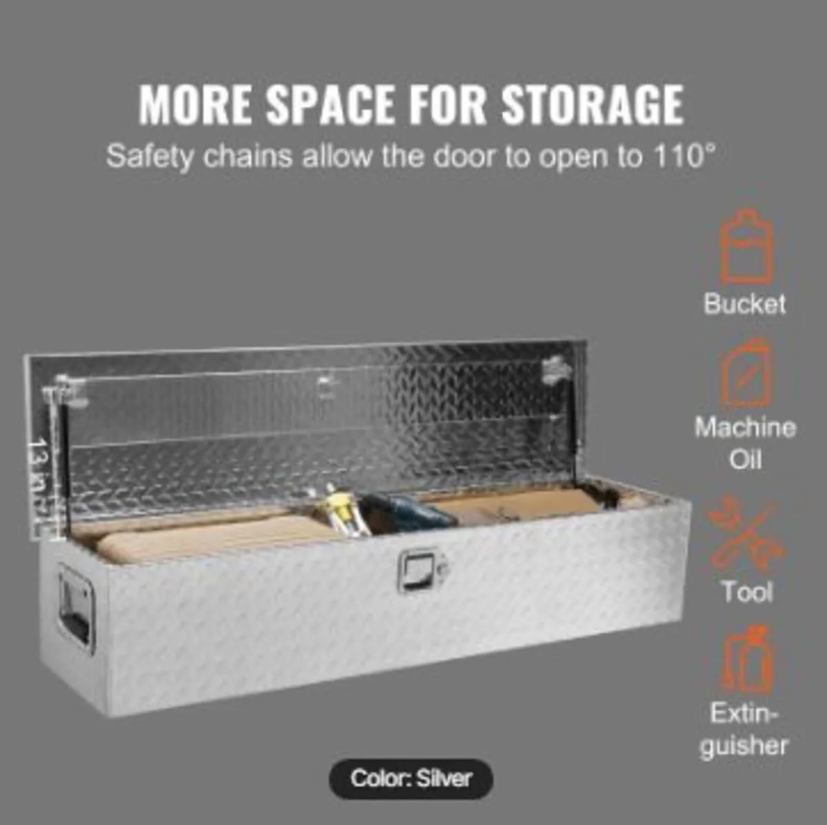 Heavy Duty Aluminum Truck Bed Tool Box - Image 4