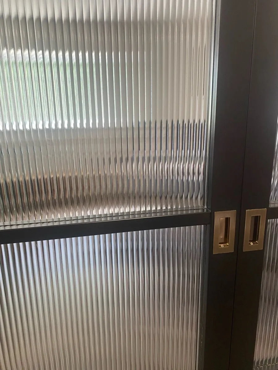 Black Crittal Style Reeded Doors - Image 2