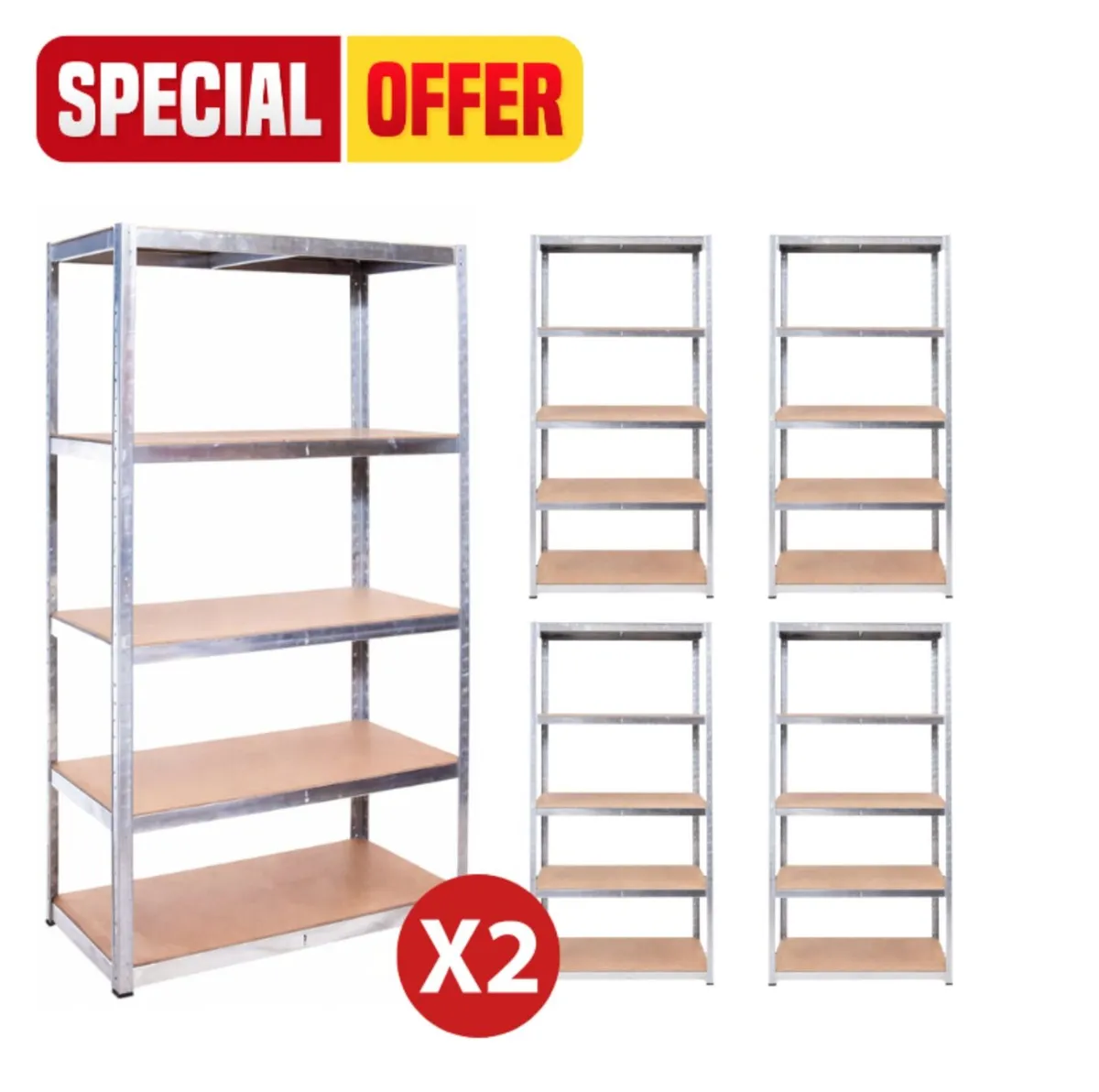 5x bays of flatpacked shelving with FREE DELIVERY - Image 3