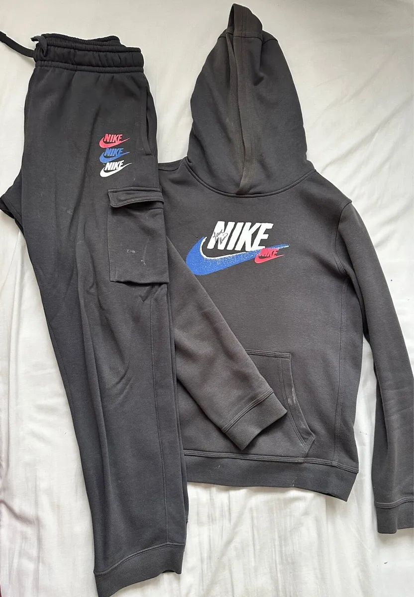Nike Hoodie & Jogger Set – Charcoal Grey – XL - Image 2