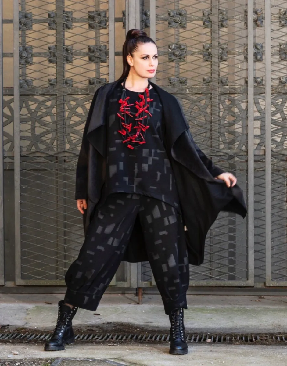 NEW Thanny Black Faux Suede Coat Large - Image 3