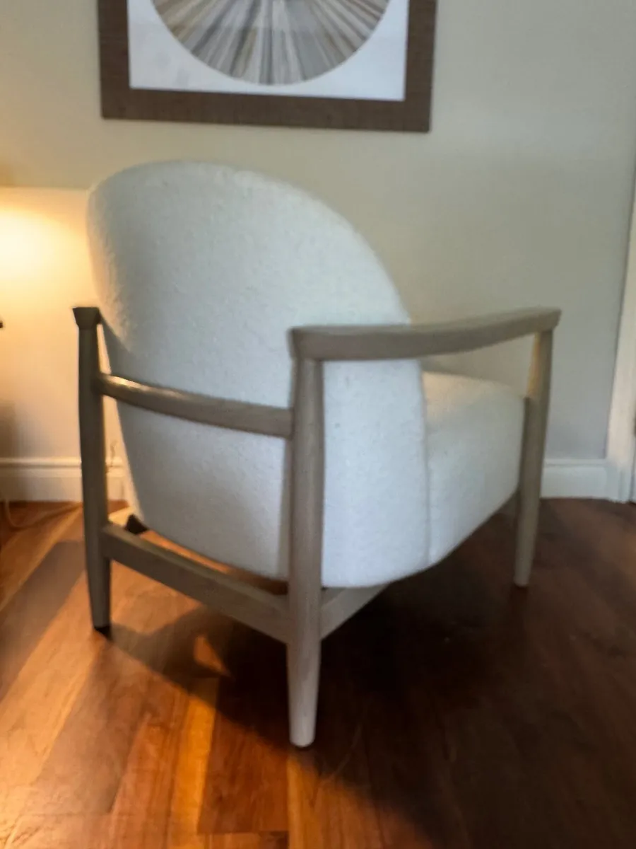 Occasional Accent Chair Cream Boucle - Image 1