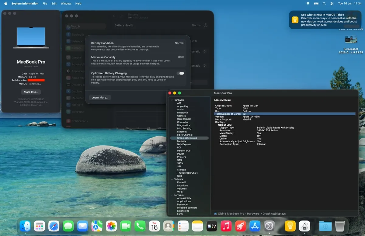 16" MacBook Pro (M1 Max, 64GB RAM, 1TB SSD) - Image 4