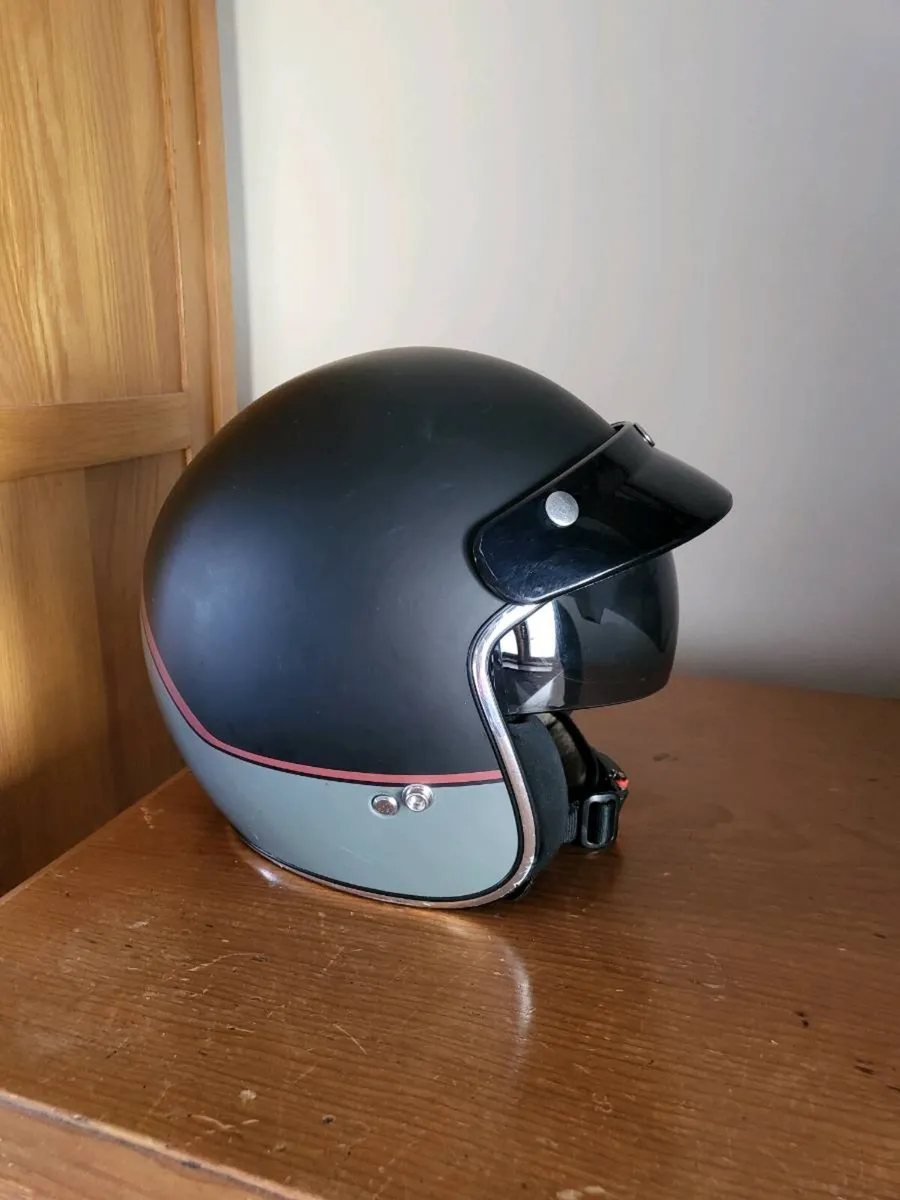 Open face retro helmet for sale. - Image 1