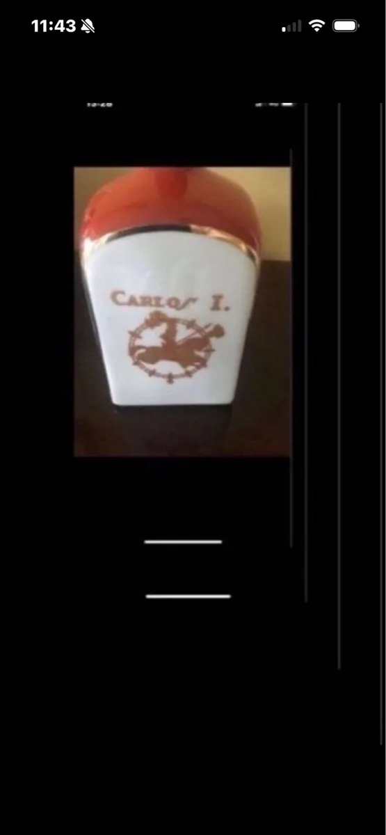 Very Rare Carlos 1 Ceramic Decanter - Image 4