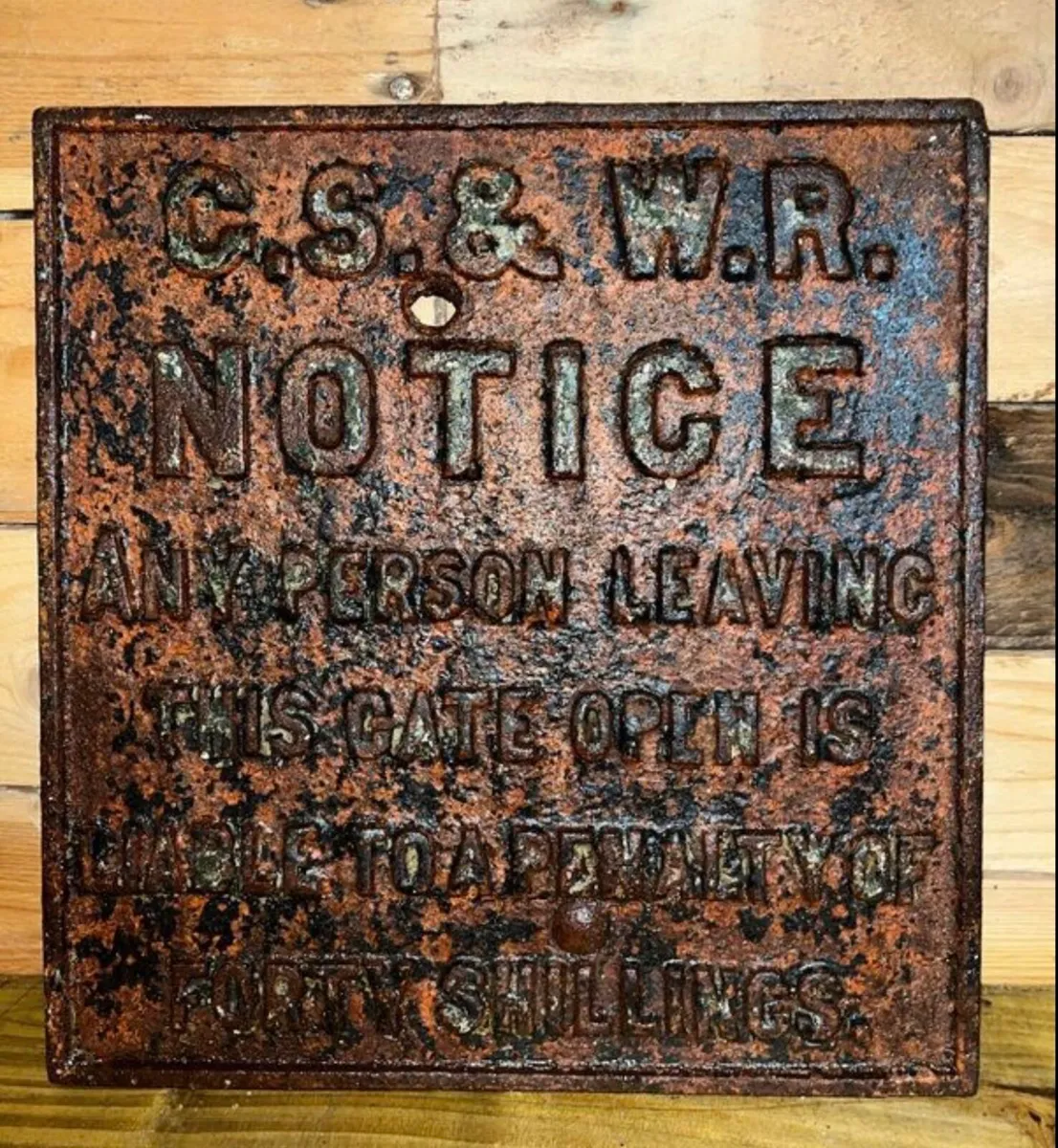 Pre 1920s Irish  railway sign - Image 1