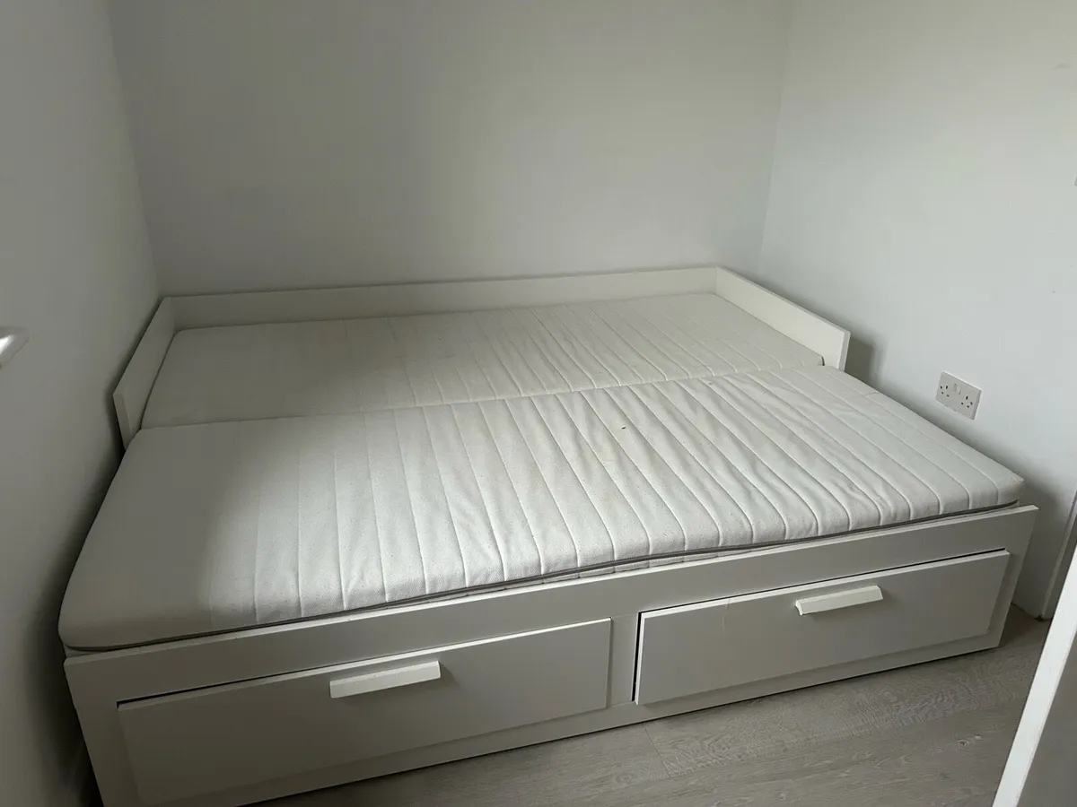 IKEA BRIMNES Daybed with 2 Drawers and Matresses - Image 2
