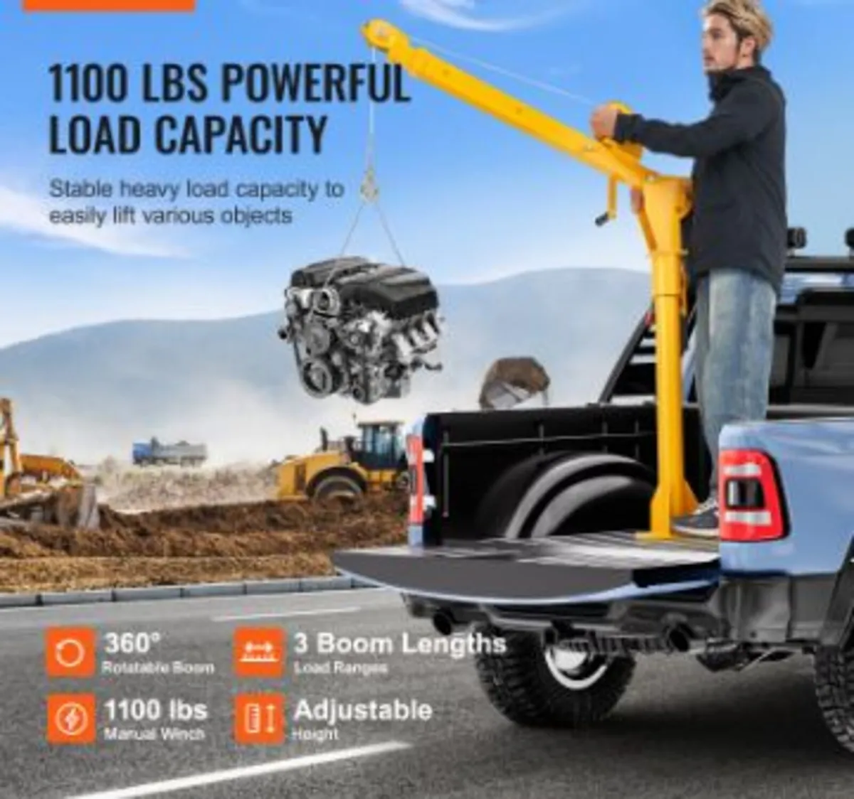 Pickup Truck Crane, Folding Truck - Image 2