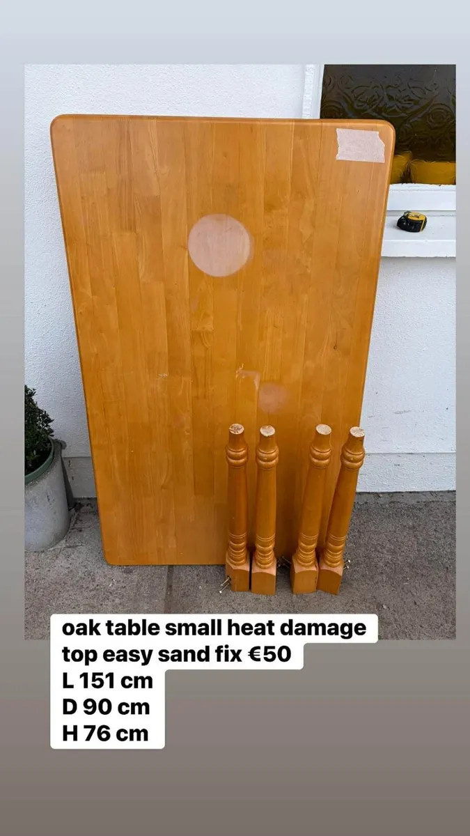 oak kitchen table - Image 1