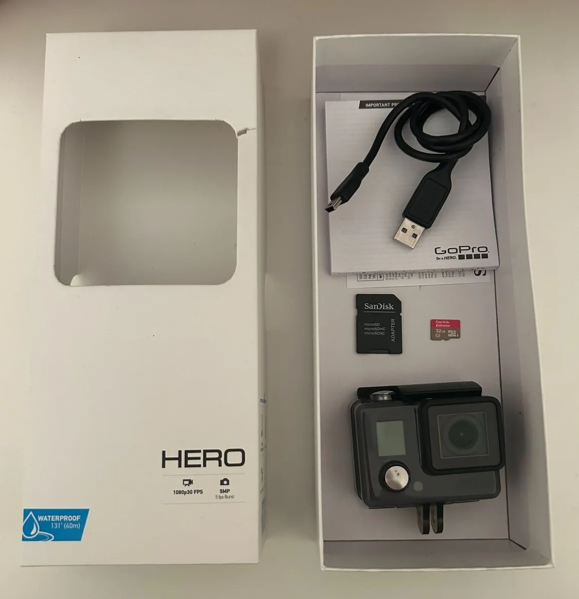 GoPro HERO camera + Micro SD card + Accessories - Image 4