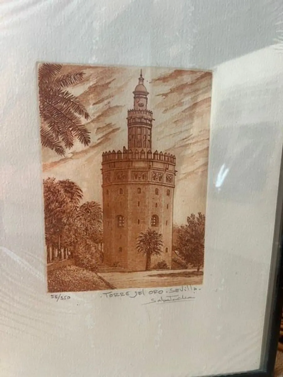 Sepia print, Torre del Oro, Sevilla, artist Sebastian - Image 1