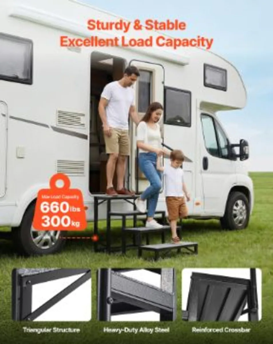 RV Steps with Handrail, 4 Steps - Image 2