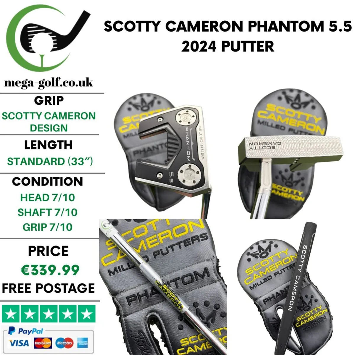 Scotty Cameron Phantom 5.5 2024 Putter / 33" - Image 1