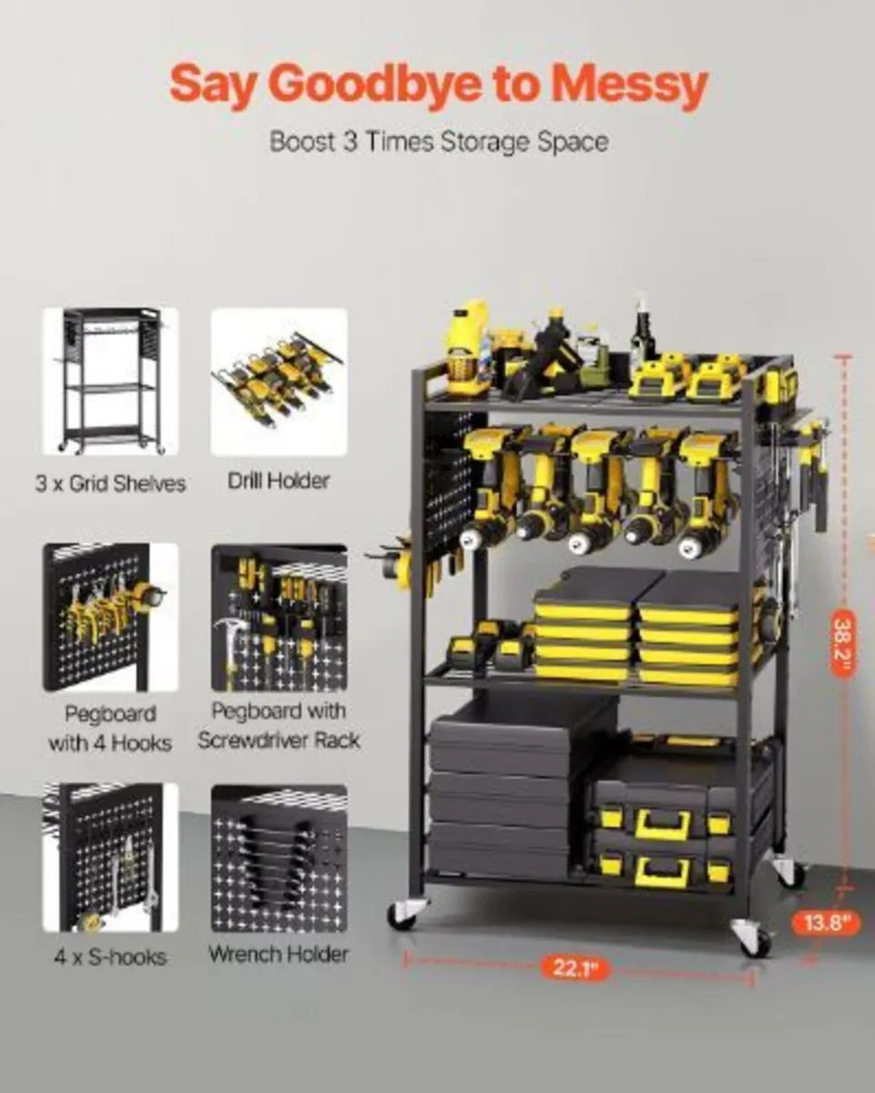 4-tier Tool Organizer Cart - Image 2