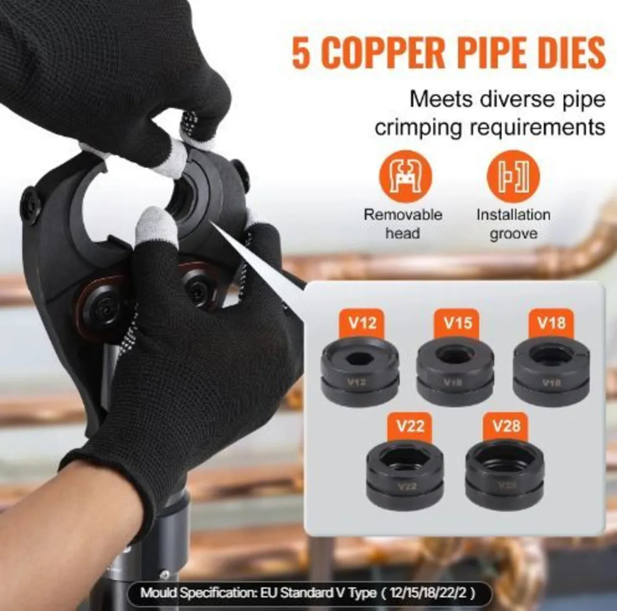 Copper Tube Fittings Hydraulic Pipe Crimping Tool - Image 4