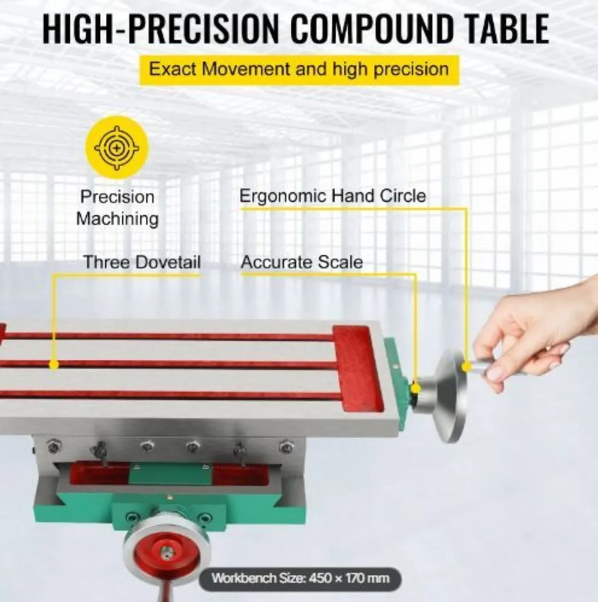 Milling Table 17.7×6.7Inch (450 x 170 mm) - Image 2