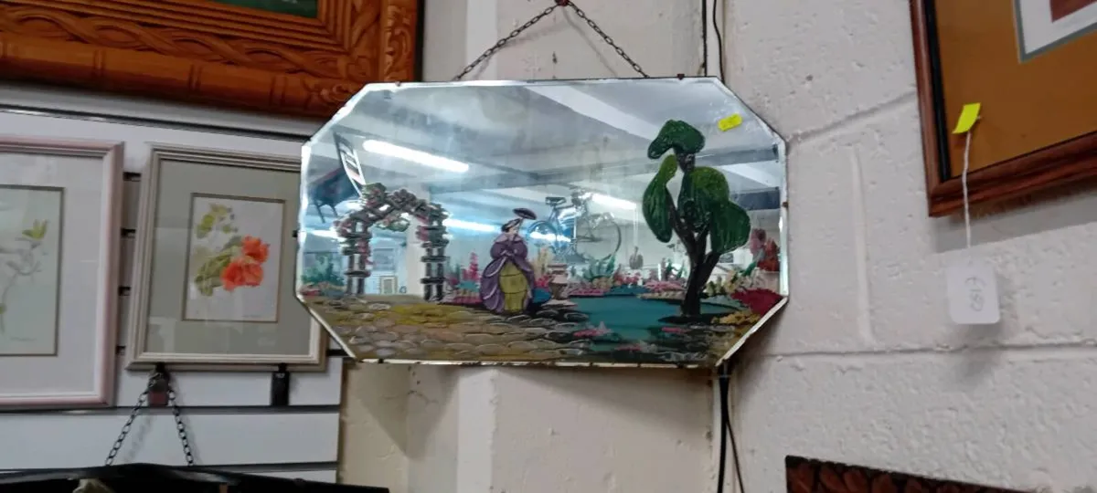 Early 20th Century Painted Wall Mirror