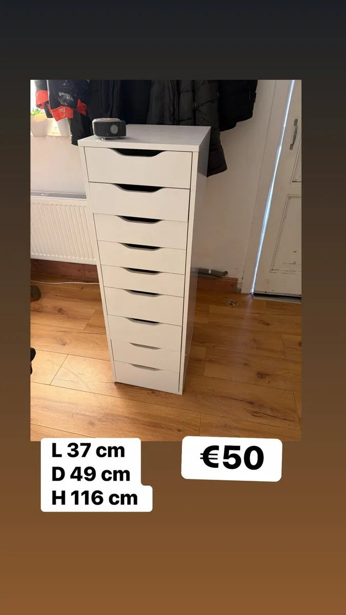 tall boy unit / chest of drawers - Image 1