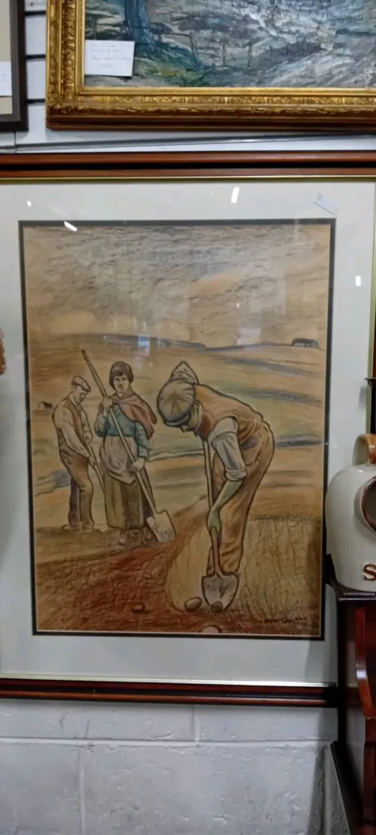Original Alan Quigley Crayon Art Work - Image 1