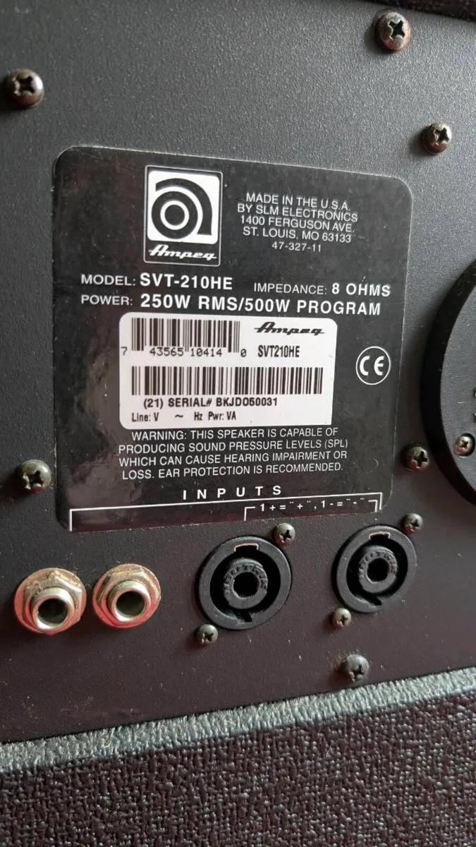 Ampeg SVT-210HE Bass Cab 250W - Image 3