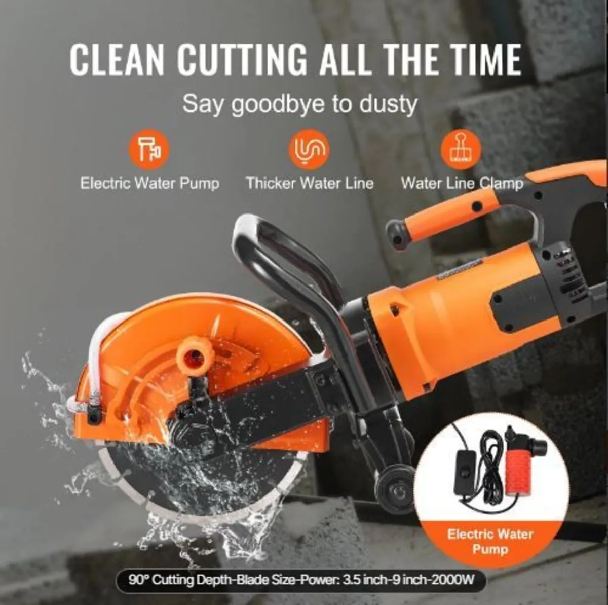 9"/22.9 cm Electric Concrete Saw - Image 1