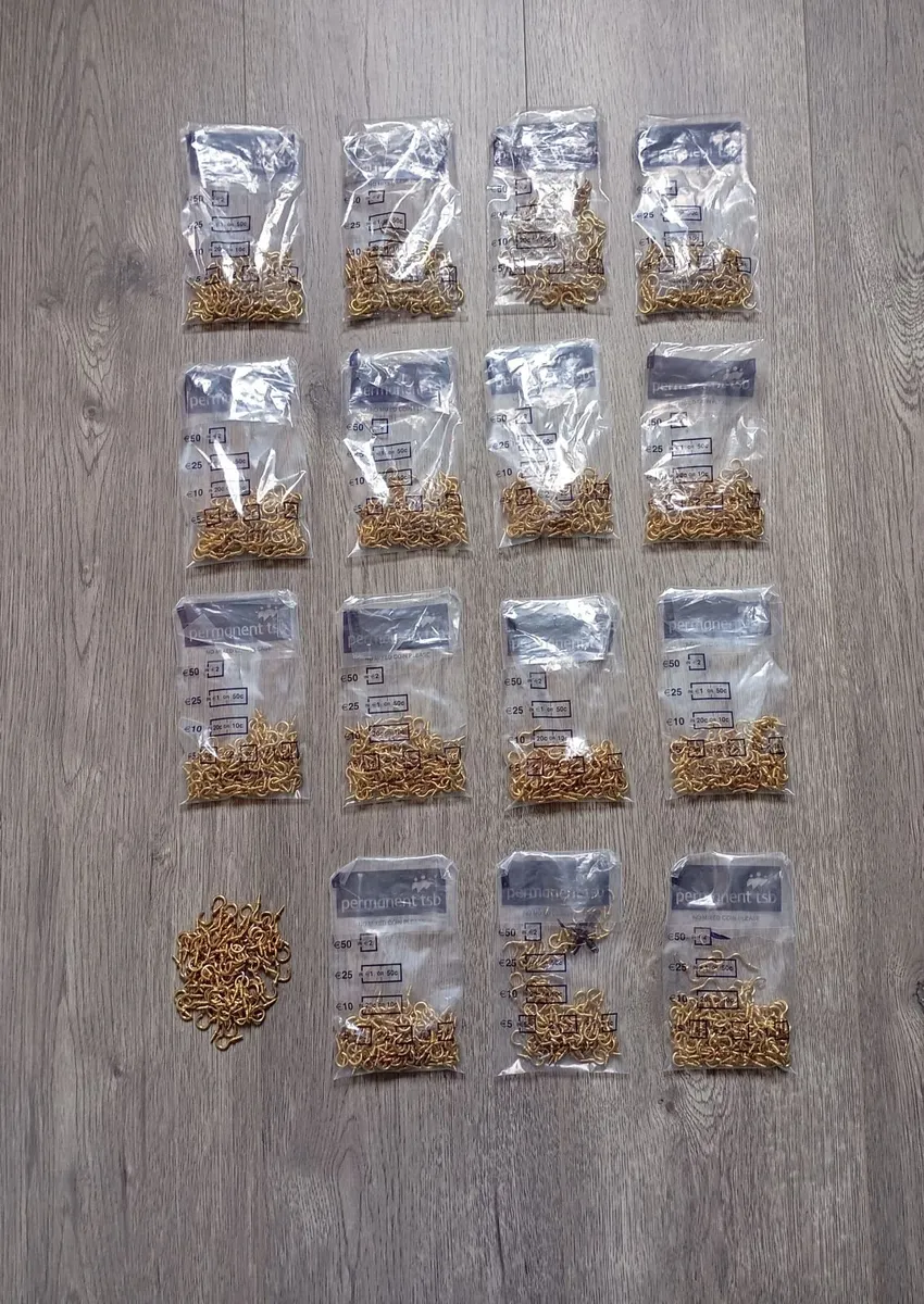 1600 Small Brass Cup Hooks - Image 1