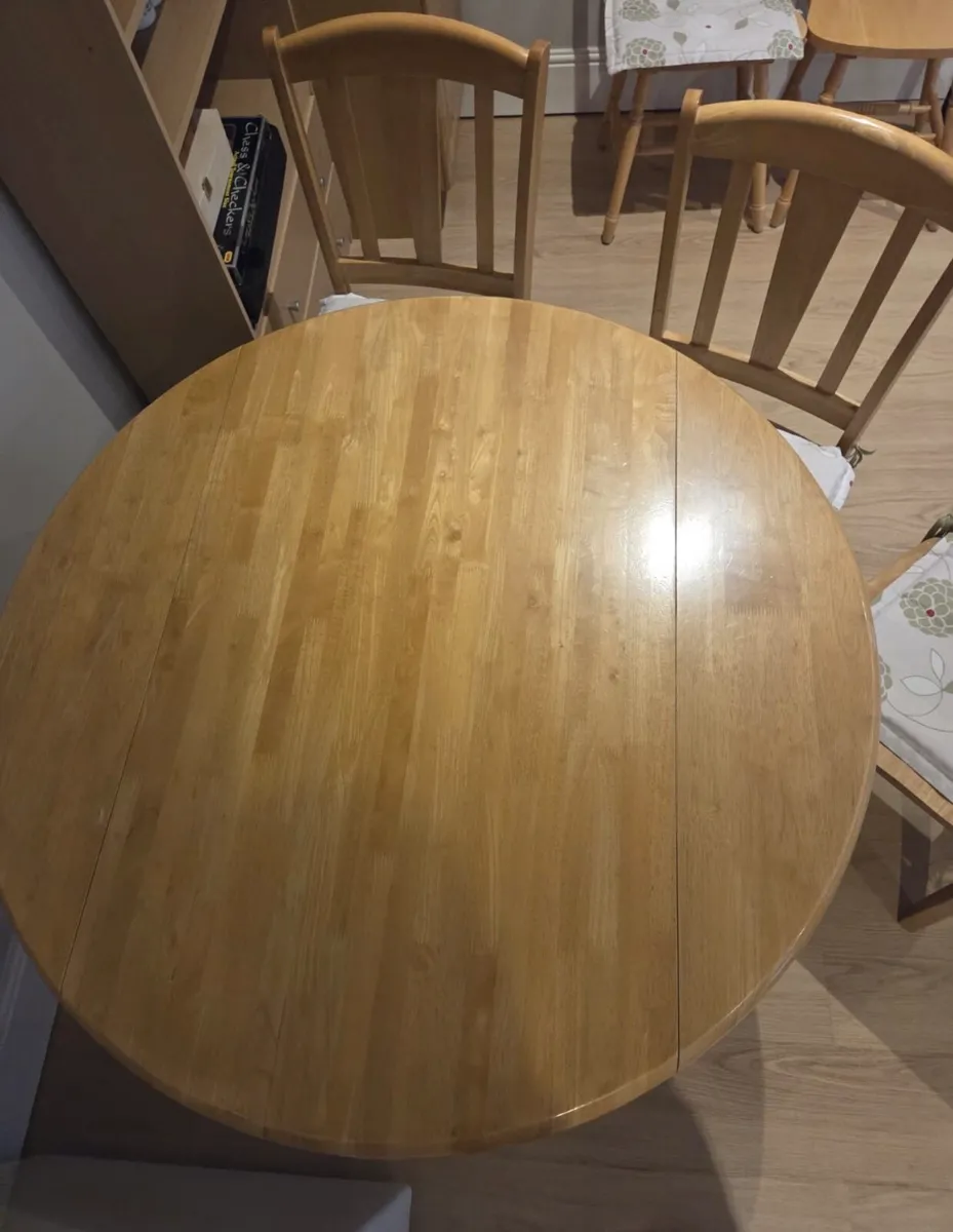 Extendable Dinning Table with Chairs - Image 2