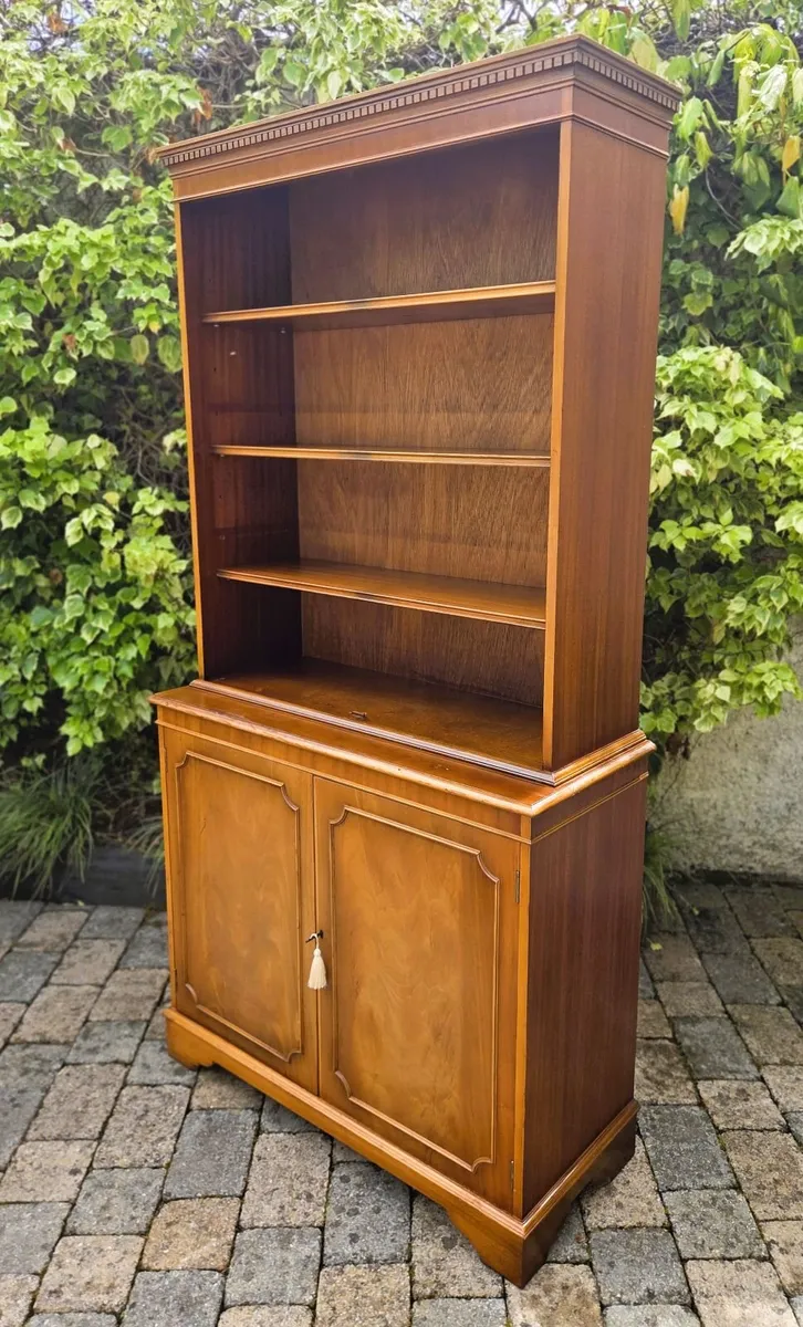 Vintage Walnut Open Bookcase - Image 1