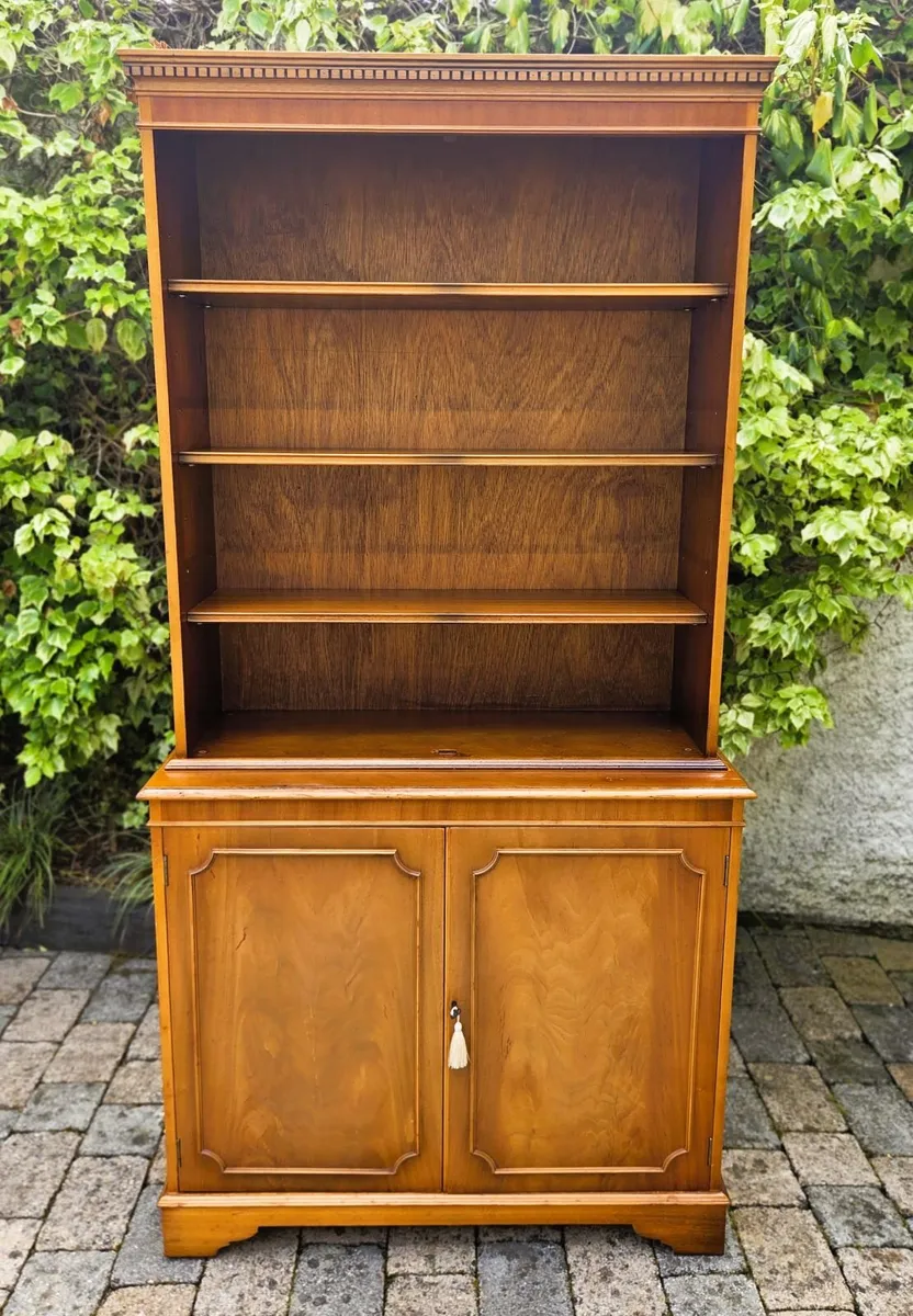 Vintage Walnut Open Bookcase - Image 2