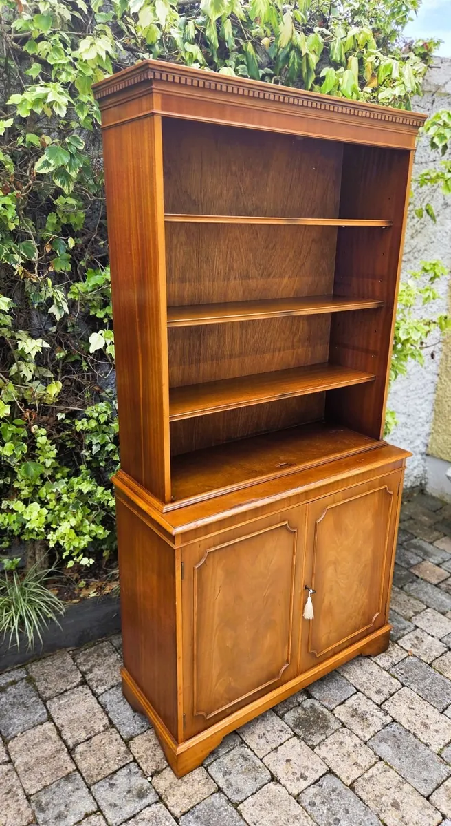 Vintage Walnut Open Bookcase - Image 3