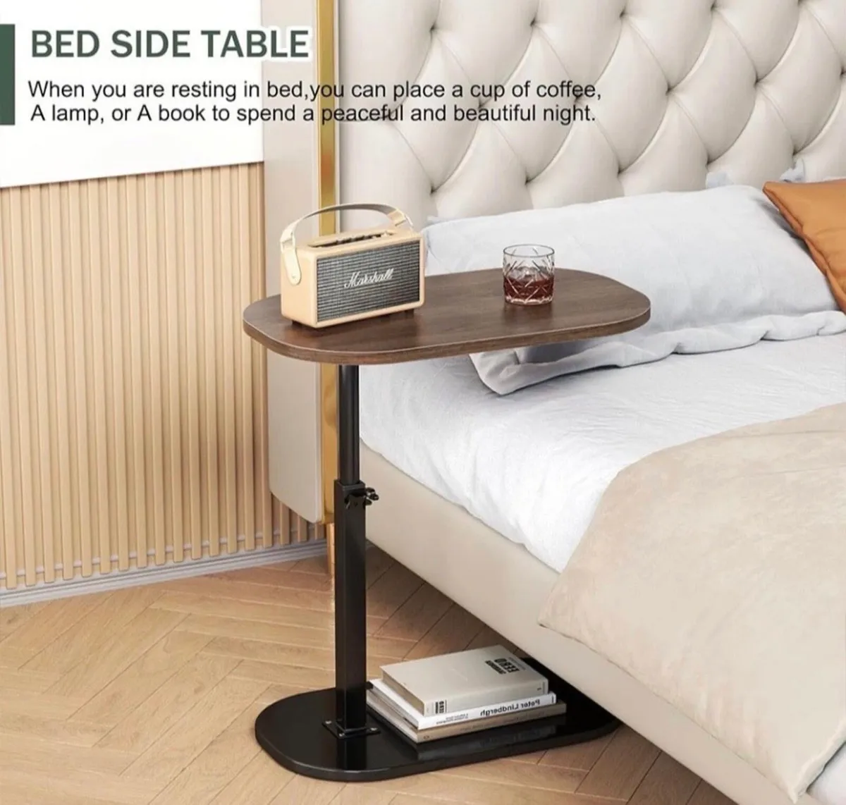 NEW Adjustable C Shaped Side End Coffee Table - Image 2